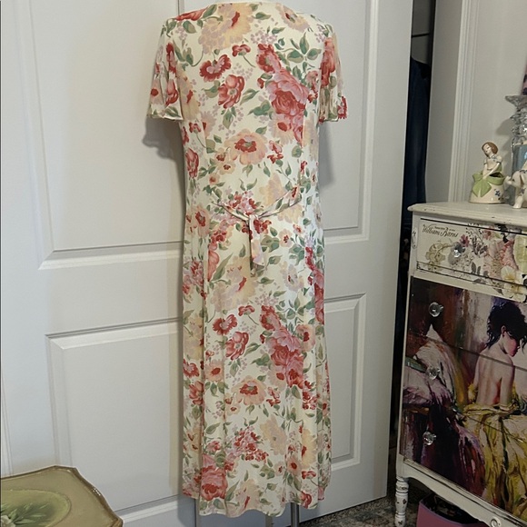Talbots Cream Floral Maxi Dress - Picture 3 of 8